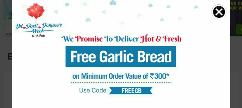 free garlic bread offer